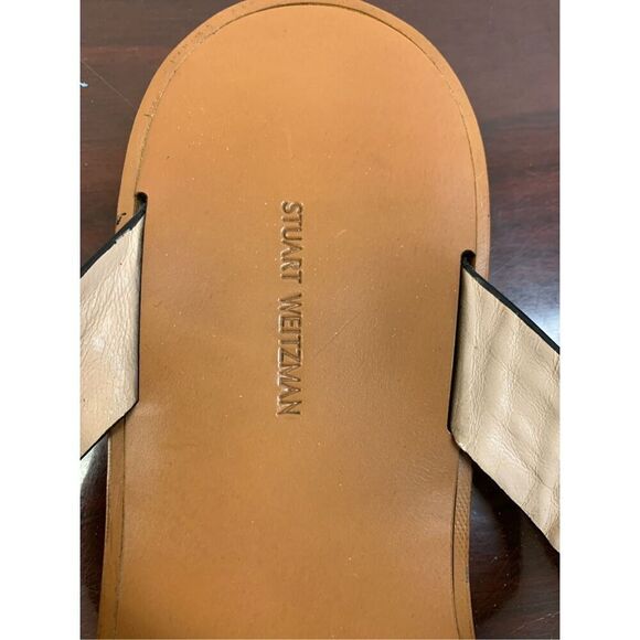 Stuart Weitzman Colorful Leather Slip on Sandals Size 10 - Picture 3 of 3